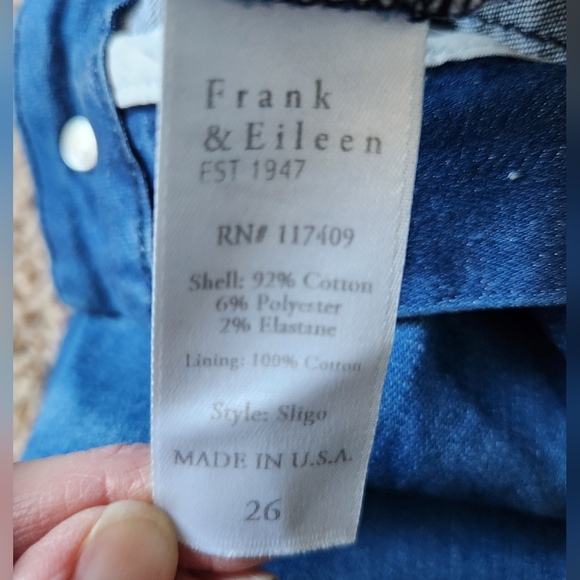 Frank and Eileen Sligo Skinny Jeans Raw Hem Size 26 - Picture 8 of 12